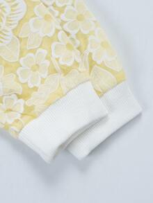 Niñitas Cazadora con estampado floral con cremallera con encaje - Multicolor - Ver 5