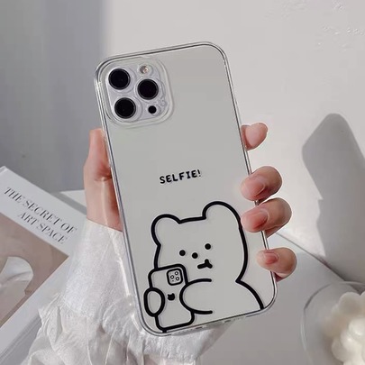 Cartoon Graphic Clear Phone Case