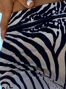 Zebra Stripe Bikini Pants - Multicolor - View 4