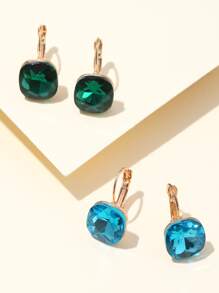 2 cặp hoa tai trang trí bằng đá quý - Nhiều màu - Xem 3