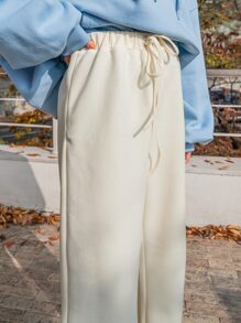 DAZY ドローストリングウエスト ストレートレッグパンツ