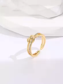 Nhẫn Khối Zirconia  Trang trí - Vàng - Xem 1