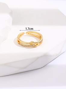 Nhẫn Khối Zirconia  Trang trí - Vàng - Xem 3