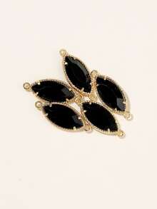 5 chiếc Mặt dây chuyền pha lê DIY - màu đen - Xem 2