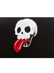 Gorra de béisbol para hombre con lengua fuera - Negro - Ver 3