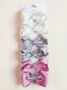 6个装女孩/青少年泡泡花蝴蝶结发夹，适合日常使用 - 彩色 - 查看 3