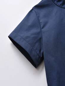 SHEIN 小男童補丁貼口袋襯衫