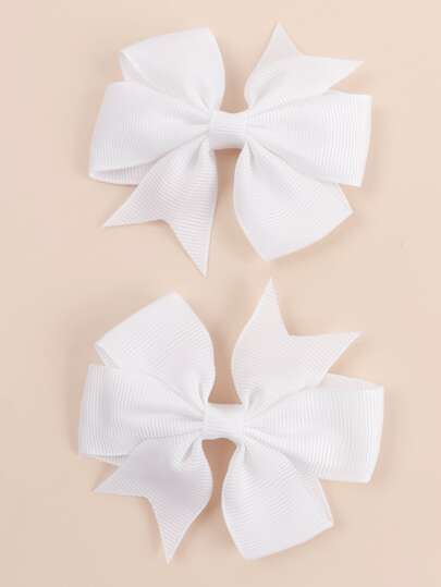 2 pièces Pinces à cheveux avec nœud en tissu jacquard blanc, pinces à cheveux en alligator, accessoires de mode pour cheveux convenant aux filles, enfants, meilleures amies, voyages printemps/été, mariages, cadeaux de fête