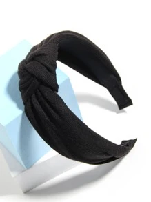 Băng đô trang trí nút - màu đen - Xem 2