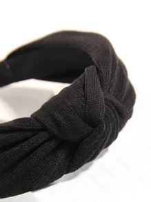 Băng đô trang trí nút - màu đen - Xem 3