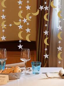 1 pieza Decoración estrella y luna en forma de de color al azar fiesta - Multicolor - Ver 2