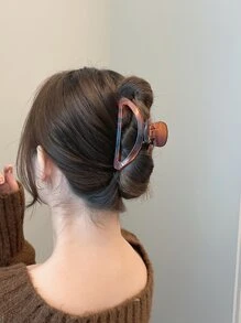 1入組簡約髮爪 - 橘色 - 查看 1