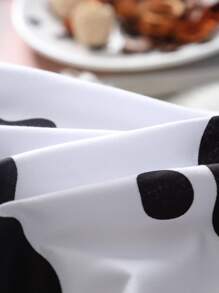 Cow Pattern Duvet Cover Set Without Filler - Black and White - View 5