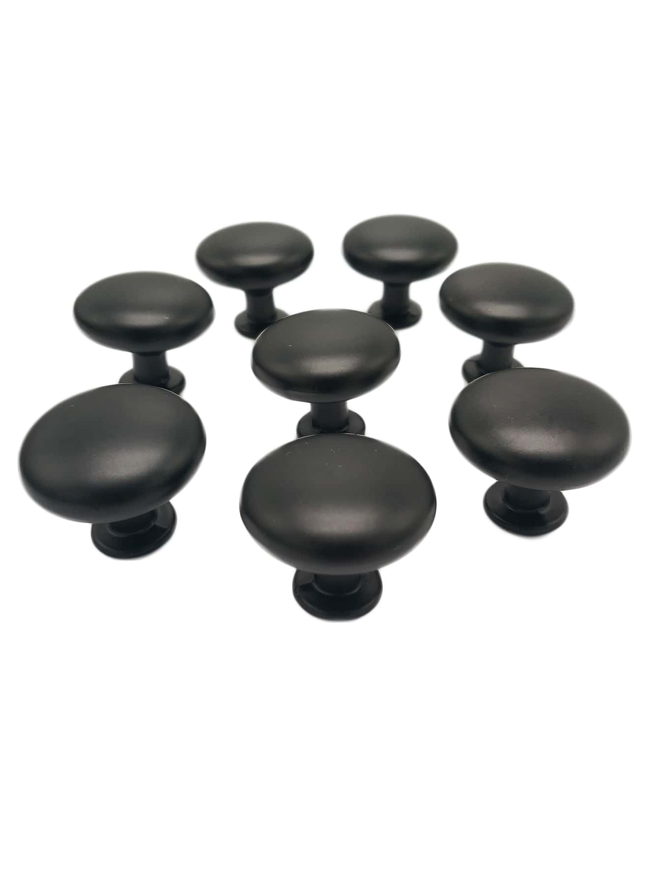 8pcs Aluminum Alloy Drawer Knob,Simple Black Drawer Pull For