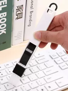 1 pieza cepillo multifunción para limpieza de ventanas de ordenador, limpiador de teclado con ranuras para ventanas, pala para polvo de rincón, limpiador de rieles para ventanas - Blanco y Negro - Ver 7