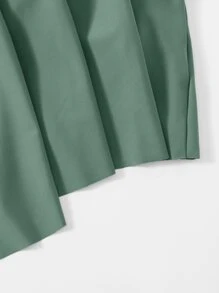 Swim Lushoire 大碼素色手帕下擺比基尼泳裝上衣 - 軍綠色 - 查看 3