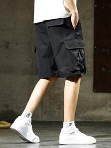 Manfinity Hypemode 寬鬆男士短褲,附蓋袋和飾帶細節