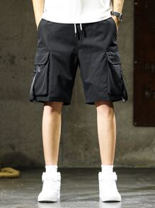 Manfinity Hypemode 寬鬆男士短褲,附蓋袋和飾帶細節