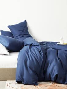 素色被套套裝不附帶內芯 - 寶藍色 - 查看 7