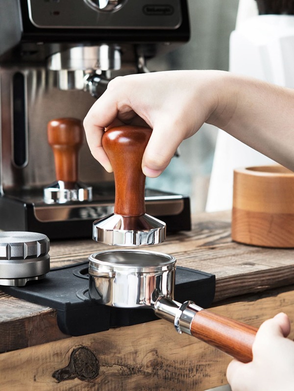 1pc Coffee Tamper Powder Hammer Pressing Wooden Handle Coffee Distributor For Coffee And Espresso Mat Powder Hammer Tampers Machine Back To School