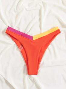 Rib High Cut Bikini Bottom - Multicolor - View 6
