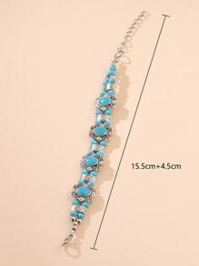 Turquoise Beaded Bracelet - Multicolor - View 3