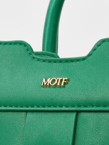 MOTF PREMIUM 極簡風格編織方包 - 綠色 - 查看 6