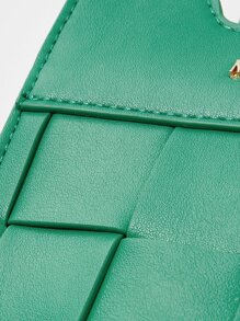 MOTF PREMIUM 極簡風格編織方包 - 綠色 - 查看 7