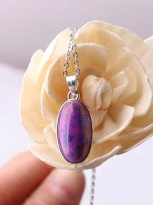 Vòng cổ hình bầu dục - Nhiều màu - Xem 1