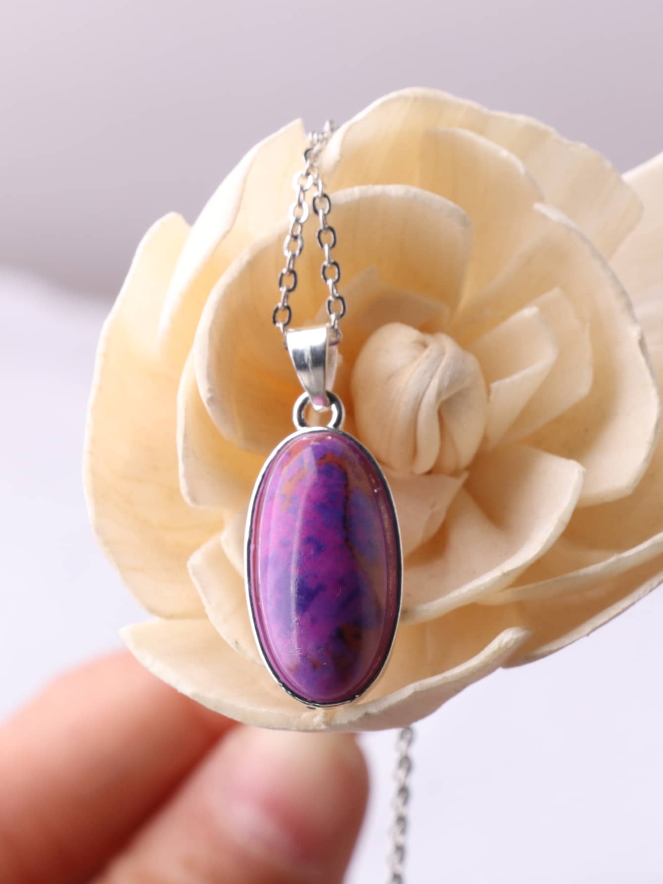 Vòng cổ hình bầu dục - Nhiều màu - Xem 1