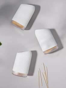 1pc Plain Toothpick Holder - White - View 5