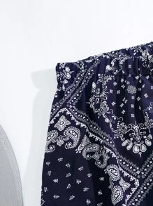 Mulvari Plus Paisley Scarf Print Wide Leg Pants Fall Cloth For Women