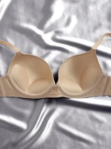 3pack Plain Microfiber Push Up Bra Set Backless Bra - Multicolor - View 2