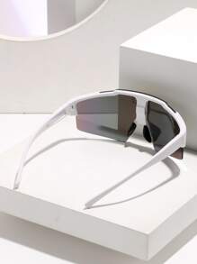 POLASUP 1pc Cycling Outdoor Sports Goggles With Detachable Strap & Glasses Case, Black/White/Blue/Purple/Red/Pink Sports Protection For Men And Women, Suitable For All Seasons - White - View 7