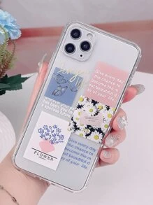 Letter Graphic Clear Phone Case - Multicolor - View 2