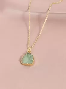 Vòng cổ đá quyến rũ - màu xanh lá - Xem 2