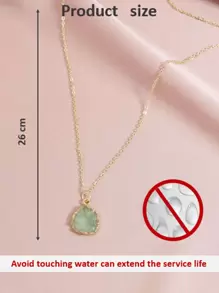 Vòng cổ đá quyến rũ - màu xanh lá - Xem 3