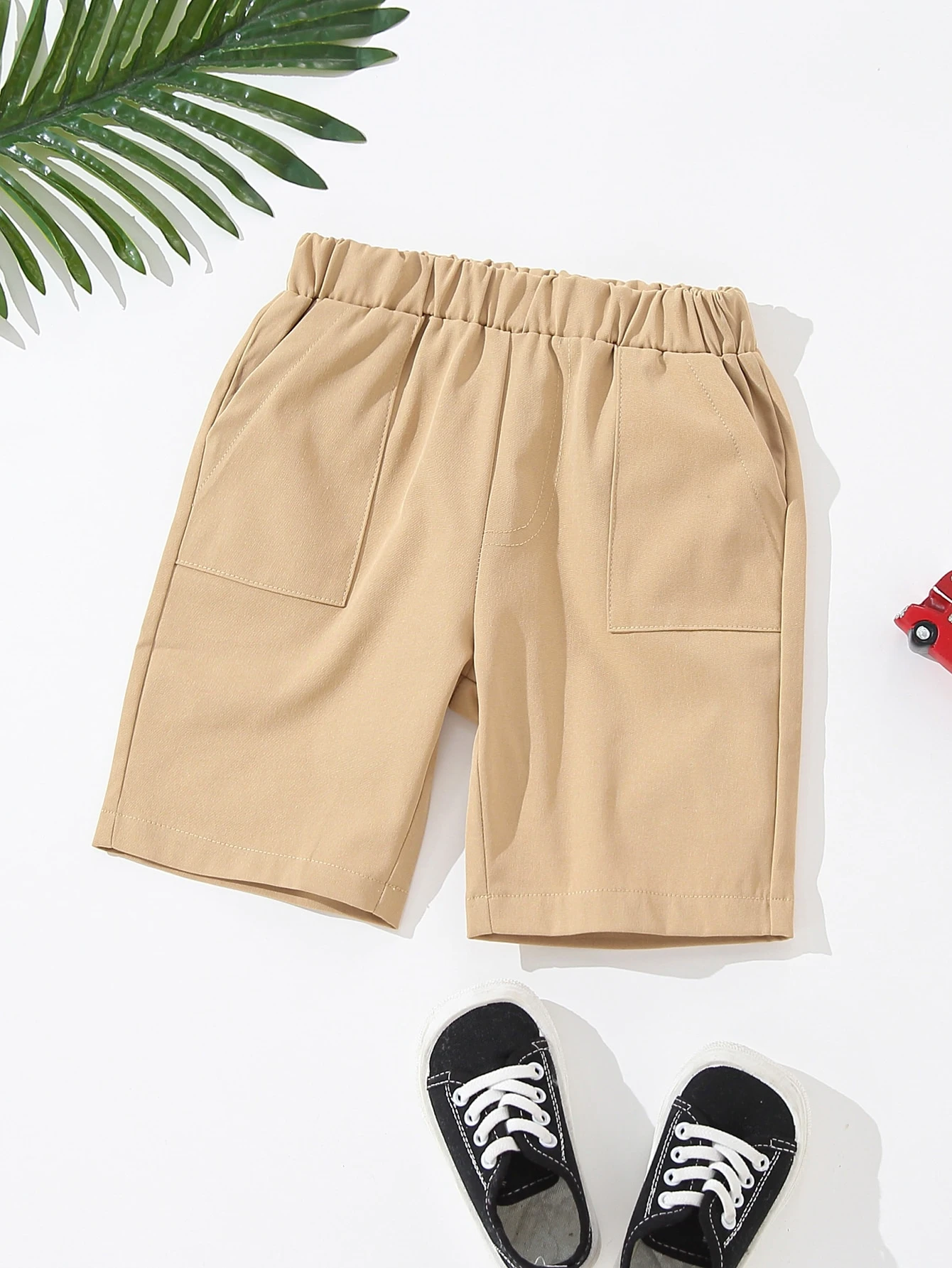 Boys elastic waist khaki shorts Clearance