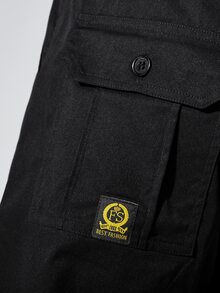 Manfinity 男士鬆身字母拼接詳細束腰長褲 - 黑色 - 查看 7