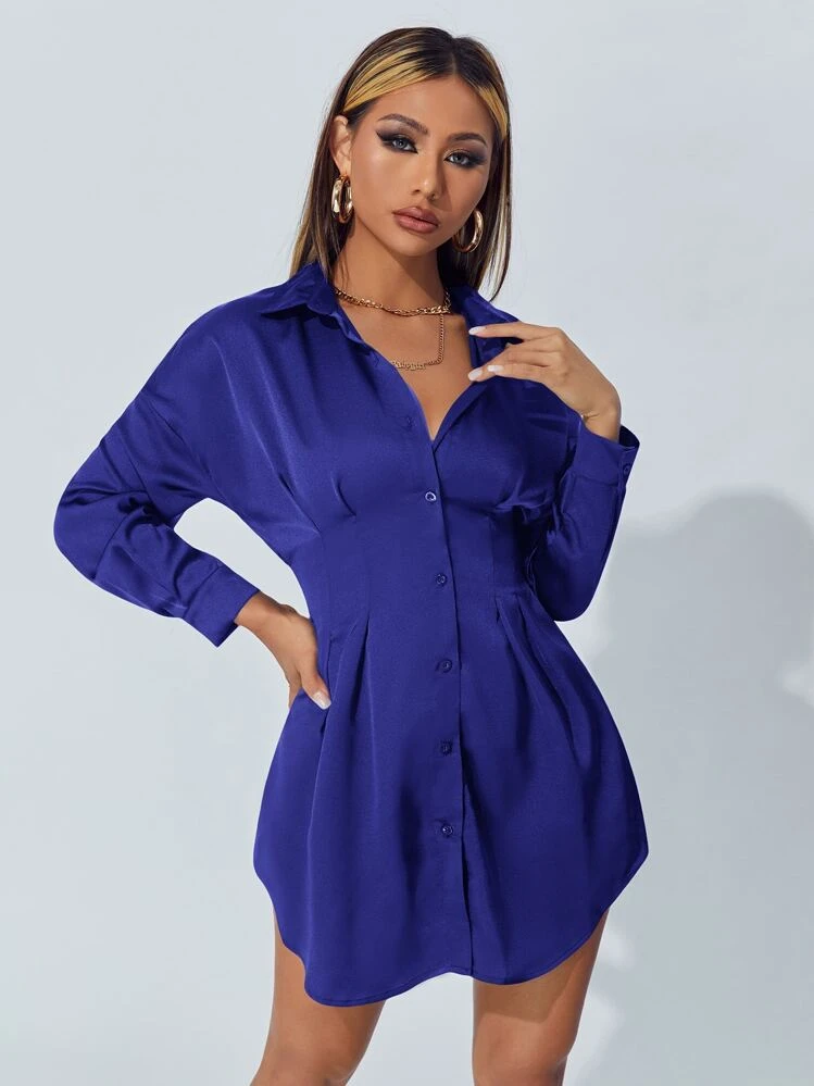 sachin and babi light blue dress safuny Women's Maxi A Line Dress Solid Autumn Dress Round Neck Empire Waist  Elegant Fashion Vacation Winter Long Sleeve Purple XXL main image 1