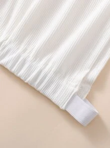 1入女士白色針織花邊立領可拆式襯領,優雅 - 白色 - 查看 3