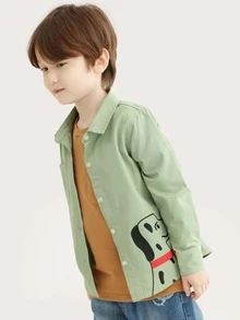 Toddler Boys Cartoon Dog Graphic Shirt