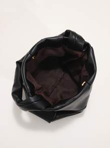 防水、輕便、商務休閒迷你簡約格子法國包，送給媽媽的母親節禮物，適合青少年女孩、女大學生、菜鳥和白領，非常適合辦公室、大學、工作、商務、通勤、戶外、旅行、郊遊 - 黑色 - 查看 8