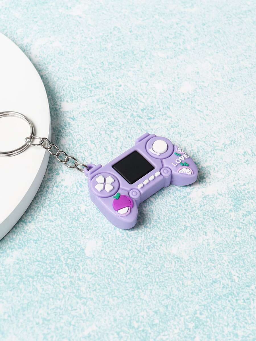 遊戲手柄吊墜鑰匙圈 - 紫色 - 查看 1