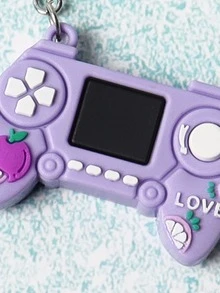 遊戲手柄吊墜鑰匙圈 - 紫色 - 查看 3