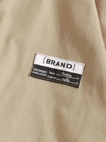 Manfinity VCAY Abrigo con cuello alto y cordón ajustable para hombre, para otoño e invierno - Caqui - Ver 3