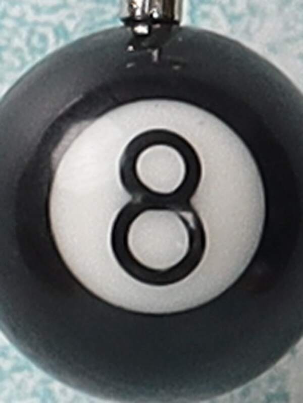 1pc Billiard Charm Keychain,Billiards Ball Keyring Pool Player Gift Pool Ball Lucky 8 Ball Charm
