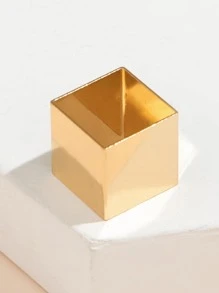 幾何圍巾扣環 - 金色 - 查看 3