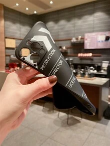 Clapperboard Pattern Phone Case - Black and White - View 2