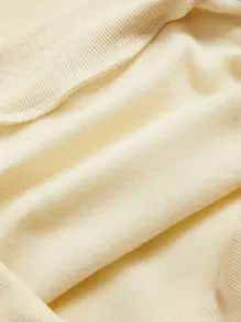 Slogan & Cartoon Face Print Thermal Lined Sweatshirt - Apricot - View 5